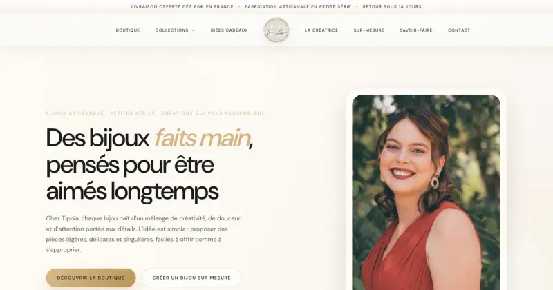 Site Tipoïa Bijoux