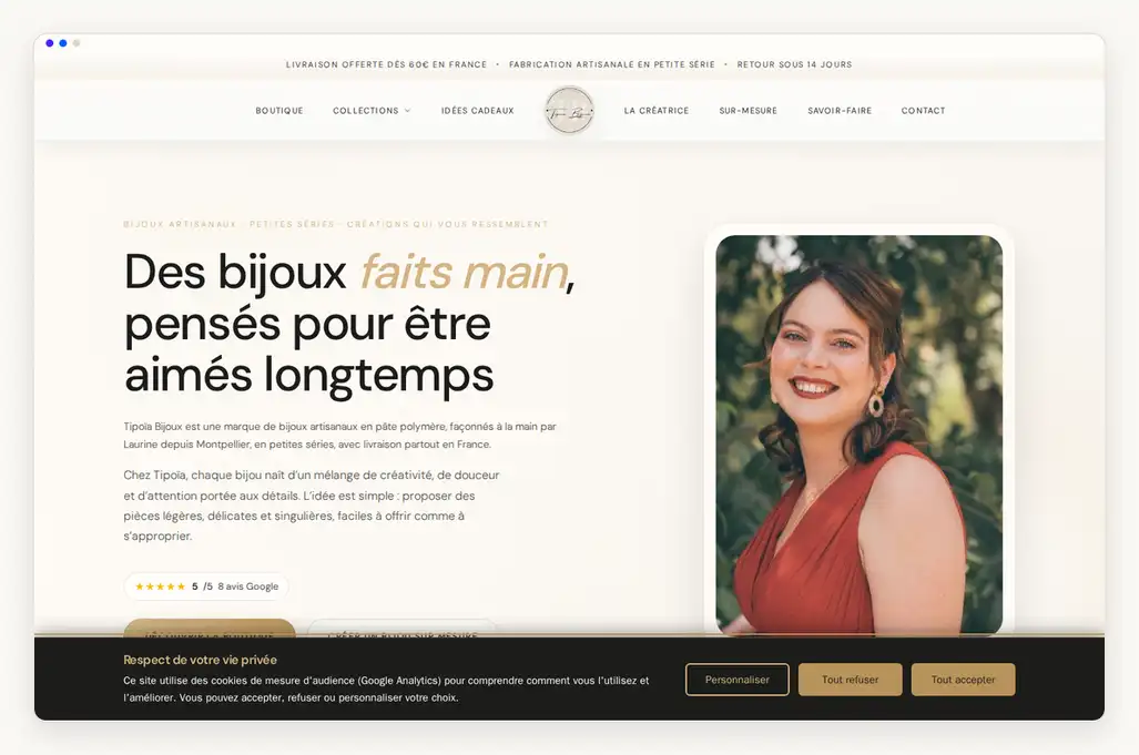 Site réalisé par WebTrafic : E-commerce