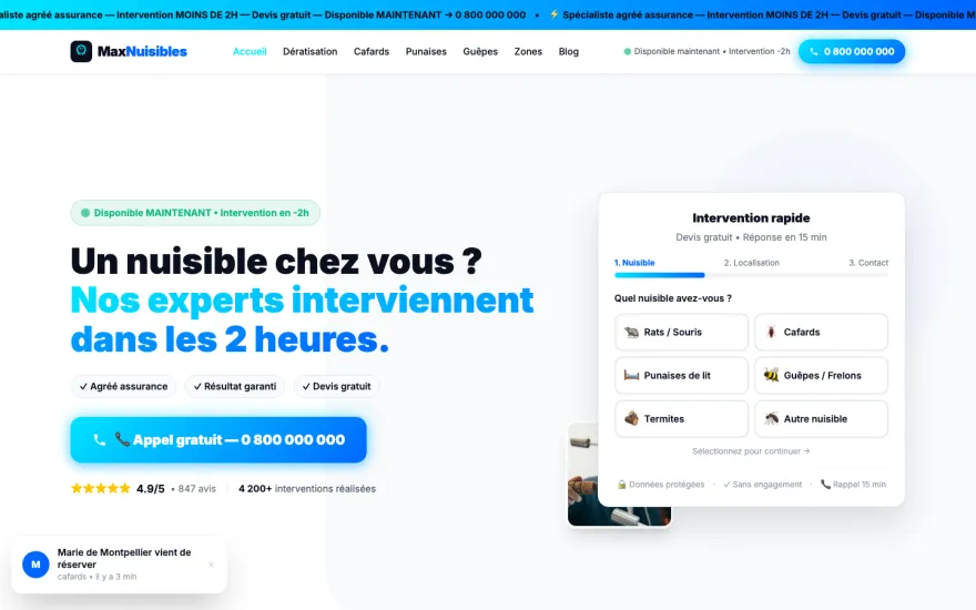 Aperçu du template D4 CONVERSION - Dératisation