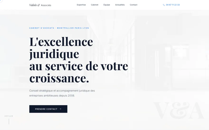 Aperçu du template P2 MINIMAL PRO - Cabinet avocats